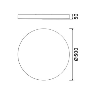 Plafonnier LED 40W CCT TURIN Blanc