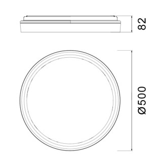 Plafonnier LED 55W DORÉ VERONA Or