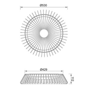 Plafonnier LED 56W 3000K HIMALAYA PLAFON Blanc