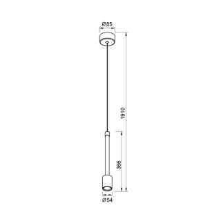 Suspension LED 7W 3000K FUGAZ Noir