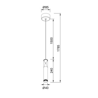 Suspension LED 7W 3000K SPARK Gris foncé