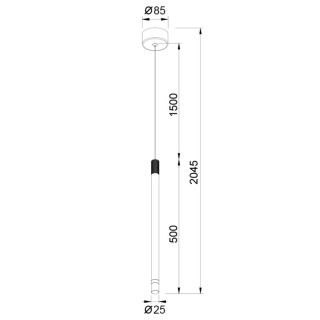 Suspension LED 7W 3000K MOANA Laiton