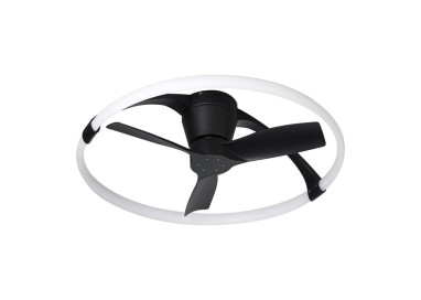 Plafonnier LED 55W Ventilateur 30W NEPAL MINI Noir