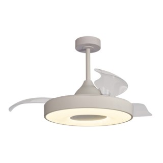 Plafonnier LED 60W Ventilateur 30W COIN FAN Blanc