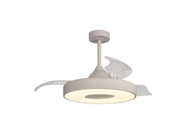 Plafonnier LED 60W Ventilateur 30W COIN FAN Blanc