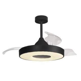 Plafonnier LED 60W Ventilateur 30W COIN FAN Noir