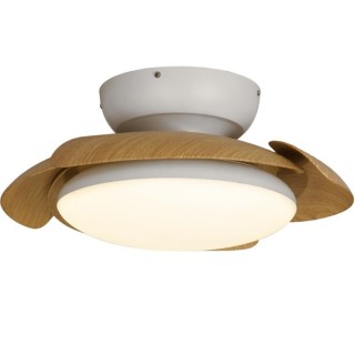 Plafonnier LED 45W Ventilateur 25W ALOHA Bois