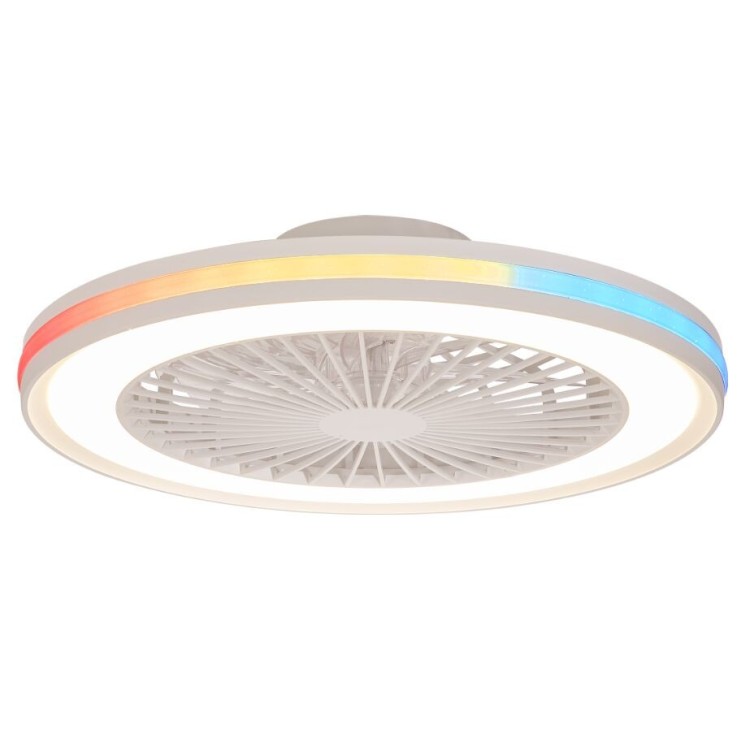 Plafonnier LED 60W Ventilateur 26W GAMER Blanc