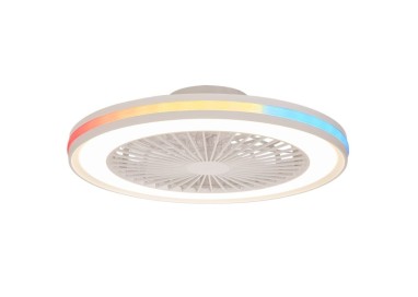 Plafonnier LED 60W Ventilateur 26W GAMER Blanc