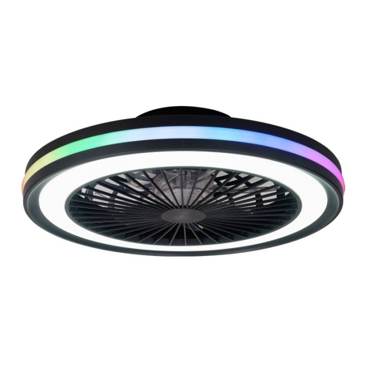 Plafonnier LED 40W Ventilateur 20W GAMER Noir