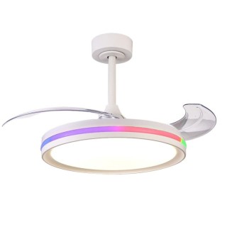 Suspension LED 50W Ventilateur 30W RAFAGA Blanc