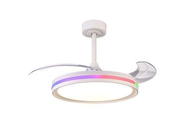 Suspension LED 50W Ventilateur 30W RAFAGA Blanc