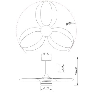 Plafonnier LED 24W Ventilateur 32W INFINITY FAN Blanc