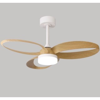 Plafonnier LED 24W Ventilateur 32W INFINITY FAN Blanc/Bois