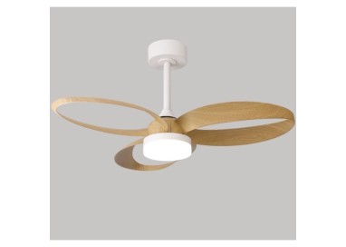 Plafonnier LED 24W Ventilateur 32W INFINITY FAN Blanc/Bois