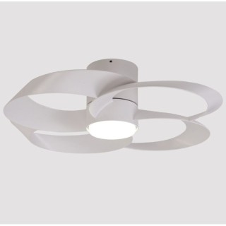 Plafonnier LED 24W Ventilateur 22W ROSE Blanc