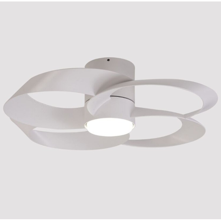 Plafonnier LED 24W Ventilateur 22W ROSE Blanc