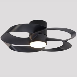 Plafonnier LED 24W Ventilateur 22W ROSE Noir