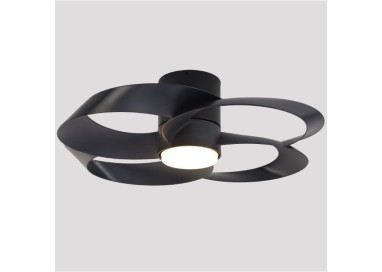 Plafonnier LED 24W Ventilateur 22W ROSE Noir