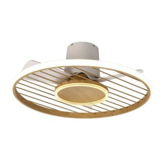Plafonnier LED 45W Ventilateur 25W SOHO Blanc/Bois