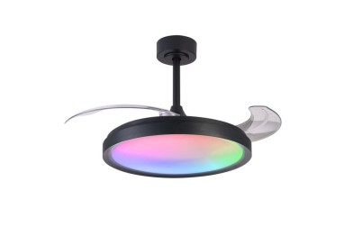 Plafonnier LED 50W Ventilateur 30W SIBERIA Noir