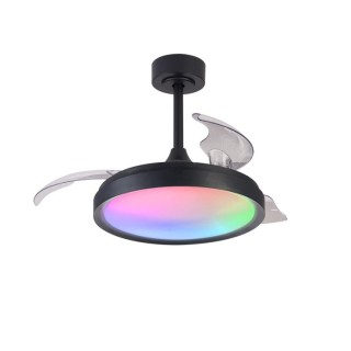 Plafonnier LED 40W Ventilateur 28W SIBERIA Noir