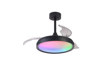 Plafonnier LED 40W Ventilateur 28W SIBERIA Noir
