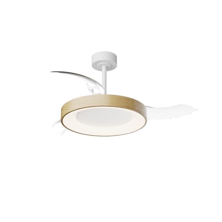Plafonnier LED 50W Ventilateur 30W NISEKO FAN M Bois