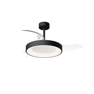 Plafonnier LED 50W Ventilateur 30W NISEKO FAN M Blanc + Or