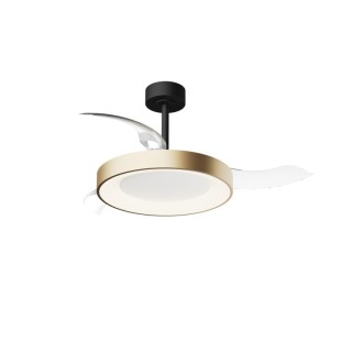 Plafonnier LED 50W Ventilateur 30W NISEKO FAN M Or
