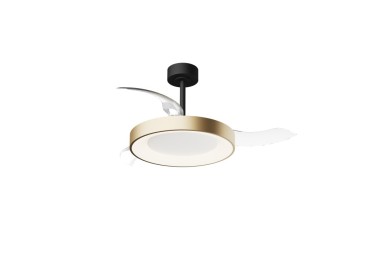 Plafonnier LED 50W Ventilateur 30W NISEKO FAN M Or