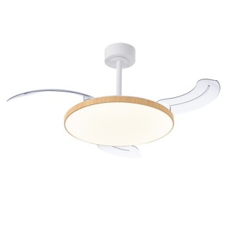 Plafonnier LED 45W Ventilateur 25W SLIM FAN MINI Bois