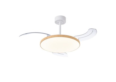 Plafonnier LED 45W Ventilateur 25W SLIM FAN MINI Bois