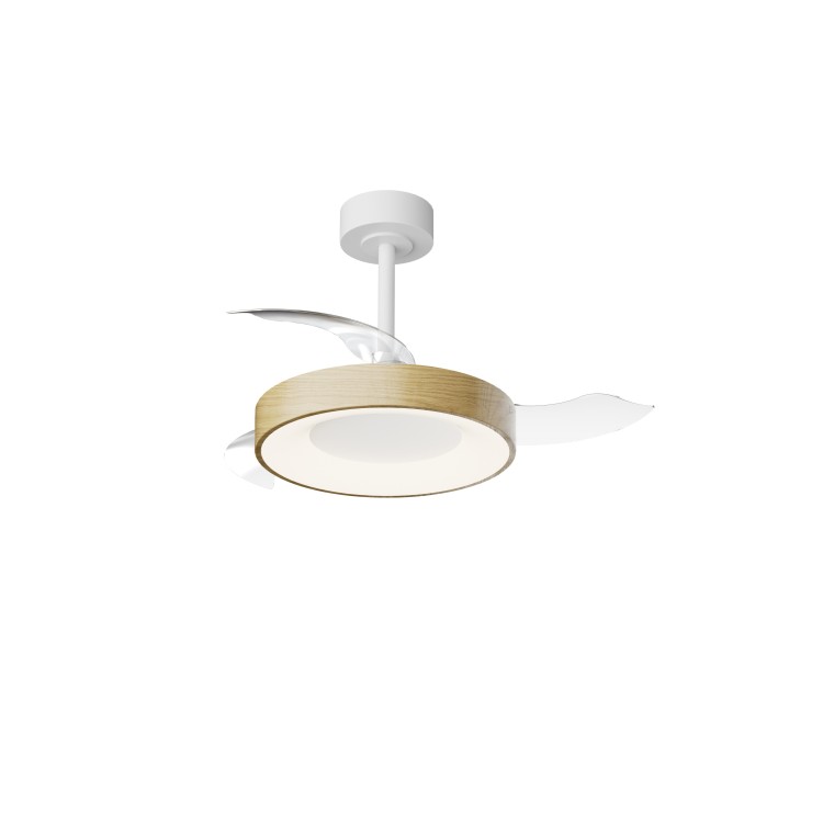 Plafonnier LED 45W Ventilateur 25W NISEKO FAN S Bois