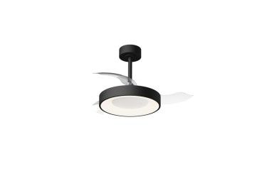 Plafonnier LED 45W Ventilateur 25W NISEKO FAN S Noir + Or