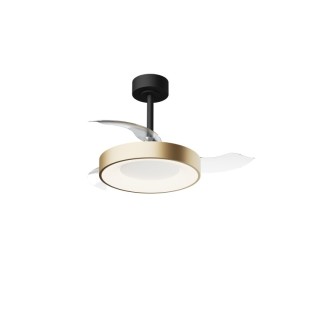 Plafonnier LED 45W Ventilateur 25W NISEKO FAN S Or