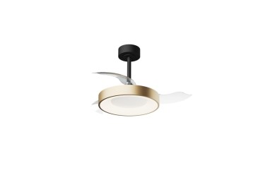 Plafonnier LED 45W Ventilateur 25W NISEKO FAN S Or