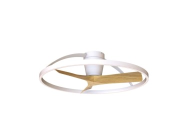Plafonnier LED 32W Ventilateur 32W NEPAL II Blanc/Bois