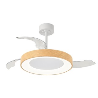 Plafonnier LED 40W Ventilateur 40W NISEKO FAN L Bois