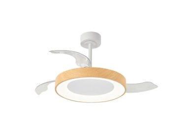 Plafonnier LED 40W Ventilateur 40W NISEKO FAN L Bois