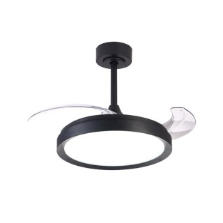 Plafonnier LED 40W Ventilateur 25W MISTRAL FAN Noir