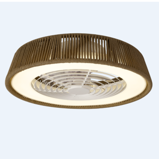 Plafonnier LED 70W Ventilateur 35W POLINESIA FAN Textilène