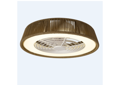 Plafonnier LED 70W Ventilateur 35W POLINESIA FAN Textilène