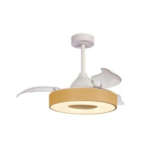 Plafonnier LED 45W Ventilateur 25W COIN FAN MINI Bois