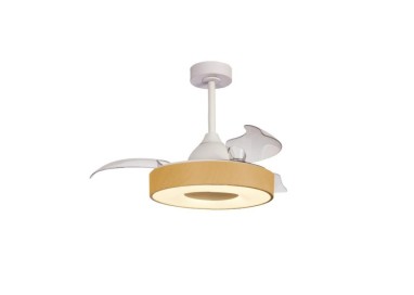 Plafonnier LED 45W Ventilateur 25W COIN FAN MINI Bois