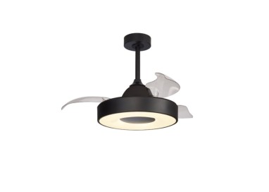 Plafonnier LED 45W Ventilateur 25W COIN FAN MINI Noir