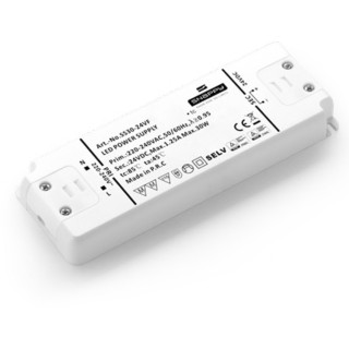 DRIVER SLIM TENSION CONSTANTE IP20 24 V CC 30 W TIRAS LED STRIPS Blanc