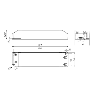DRIVER TENSION CONSTANTE IP20 24VDC 60W (SEA60-24VL) TIRAS LED STRIPS Noir