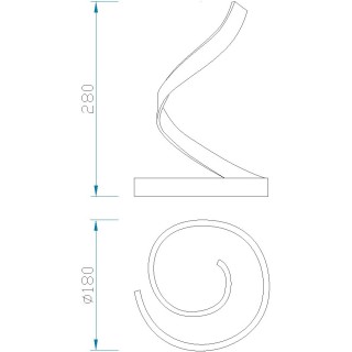 Lampe de table LED NUR Argent chromé