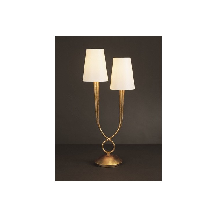 Lampe de table PAOLA Peinture dorée